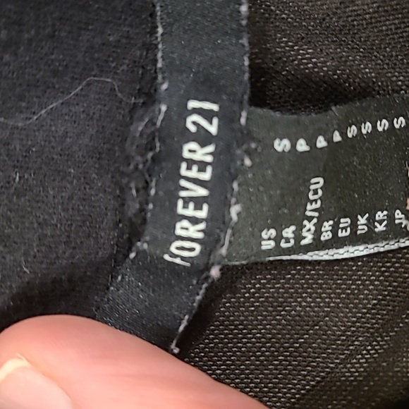 Forever 21 Sheer Small Black Button Down - Picture 3 of 4